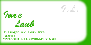 imre laub business card